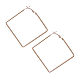 Minimalist Square Stainless Steel Hoop Earrings in Silver or Gold, Earrings, $ 7.99, A Moment Of Now™